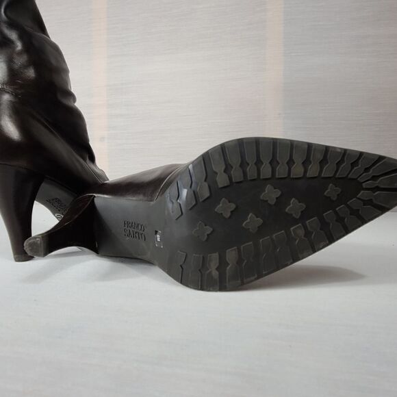 Predictions Black Leather Ankle Heel Boots - Picture 2 of 10